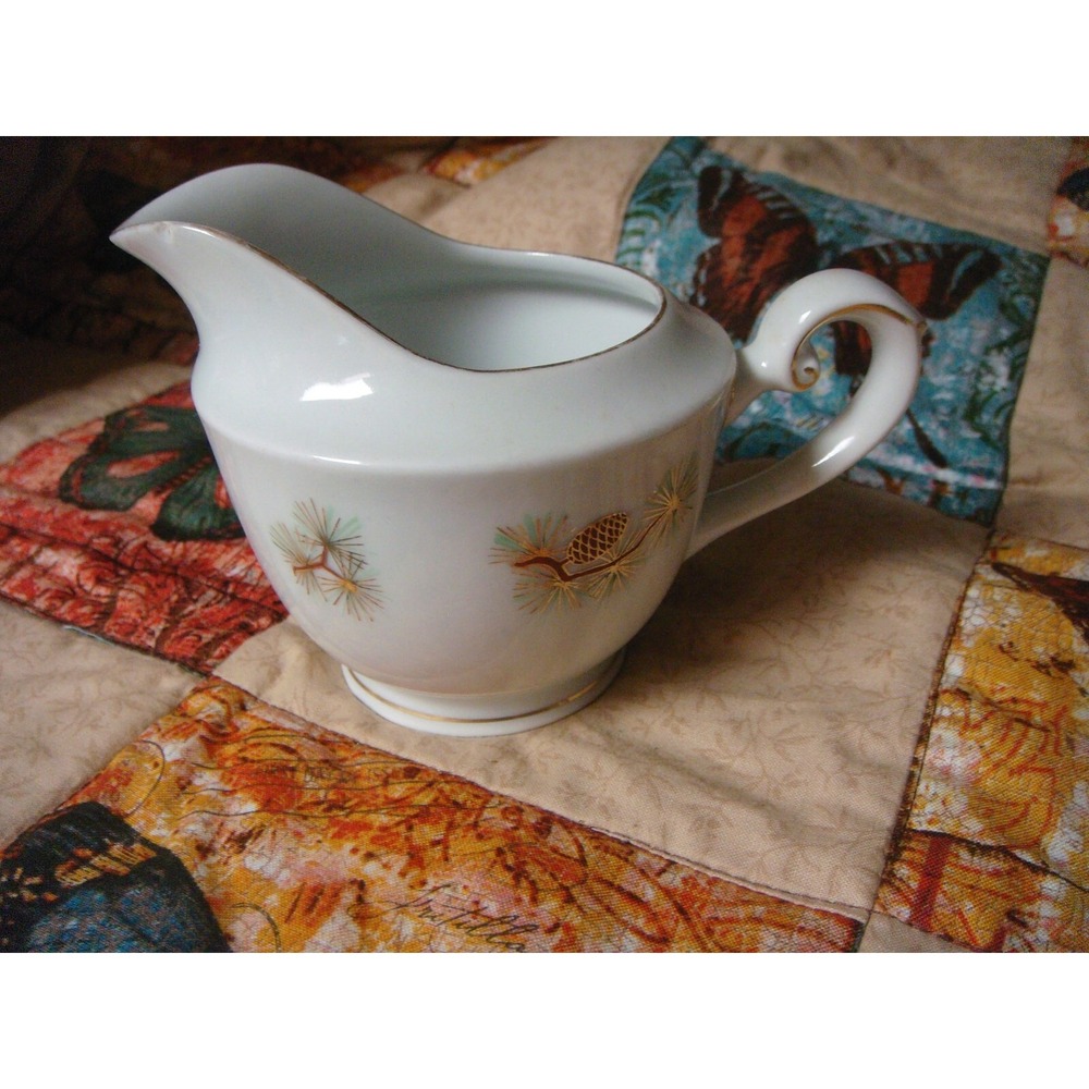 Fukagawa Arita Vintage creamer made in Japan pine cones handpainted‎ #904